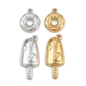 304 подвески из нержавеющей стали, подвески в виде мороженого/пончиков