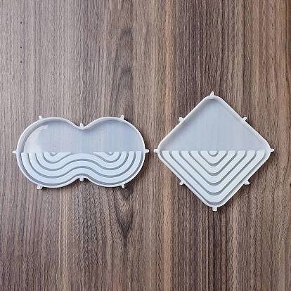 DIY Silicone Coaster Molds, Resin Casting Molds, Clay Craft Mold Tools, White