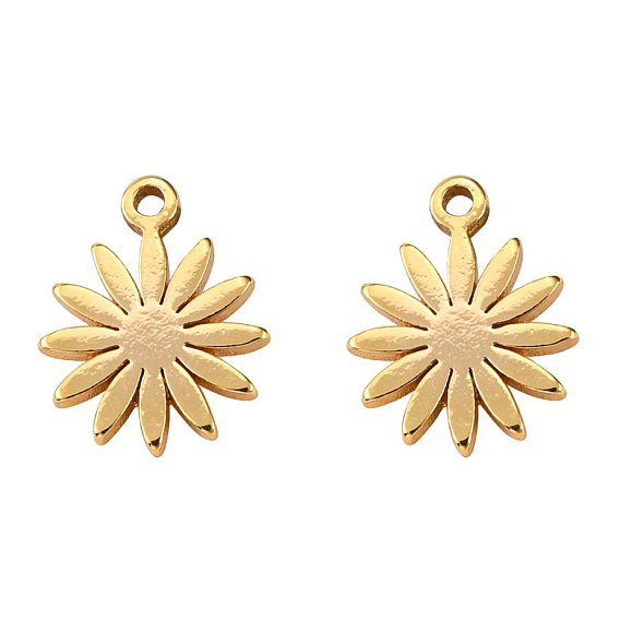 Brass Charms, Nickel Free, Flower