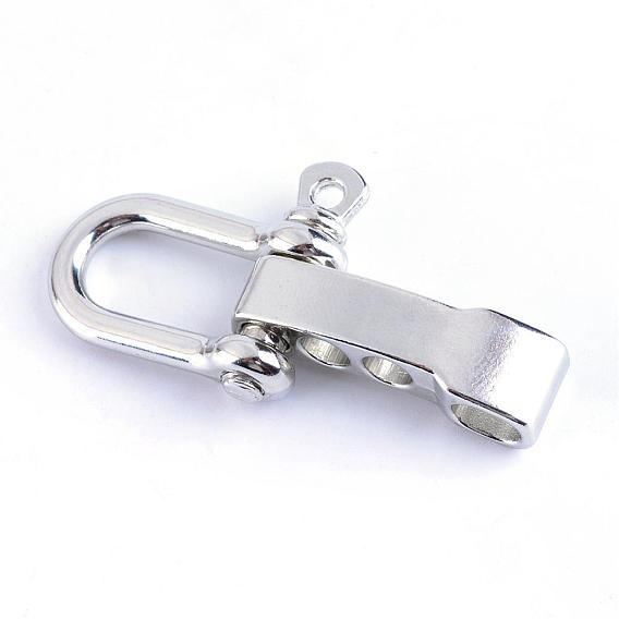 Alloy D-Ring Anchor Shackle Clasps, Cadmium Free & Lead Free