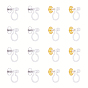 Stainless Steel Clip-on Earring Components, with Plastic
