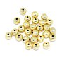 Brass Beads, Round, Real 18K Gold Plated