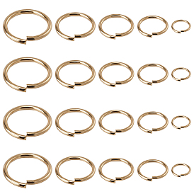 400шт 5 стили 304 открытые соединительные кольца из нержавеющей стали, для плетения кольчуги, круглые