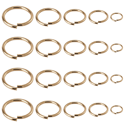 400шт 5 стили 304 открытые соединительные кольца из нержавеющей стали, для плетения кольчуги, круглые