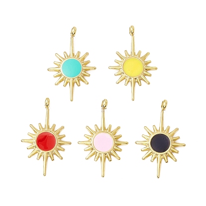 Вакуумное покрытие pvd 304 эмалированные подвески из нержавеющей стали, золотой свет, солнце