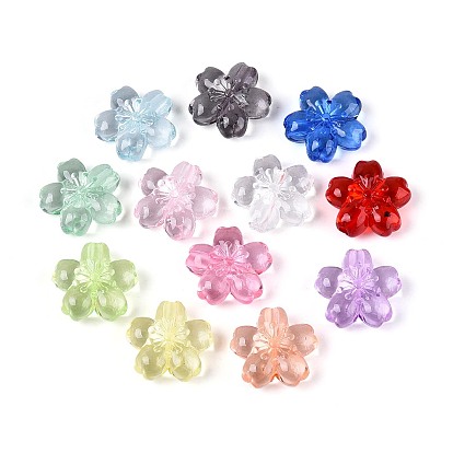 Прозрачные акриловые бусины, цветок