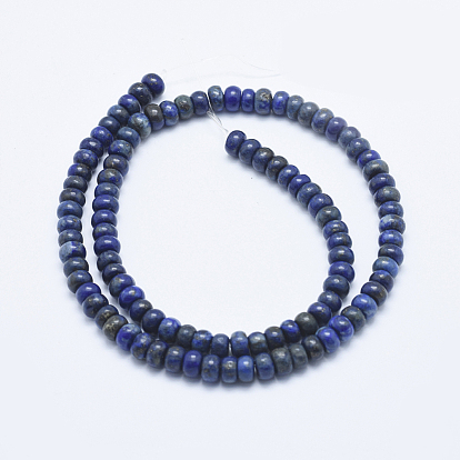 Natural Lapis Lazuli Beads Strands, Dyed, Rondelle