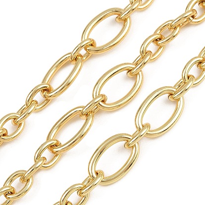 Латунь Figaro цепи, овальные, с катушкой, несварные, без свинца и без кадмия, долговечный, без свинца, без никеля и без кадмия
