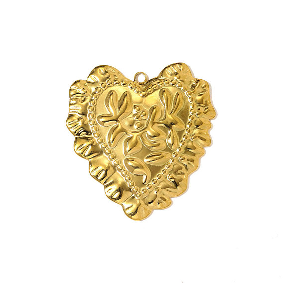 304 подвески из нержавеющей стали, сердце прелести, ионное покрытие (ip), зеркальная полировка