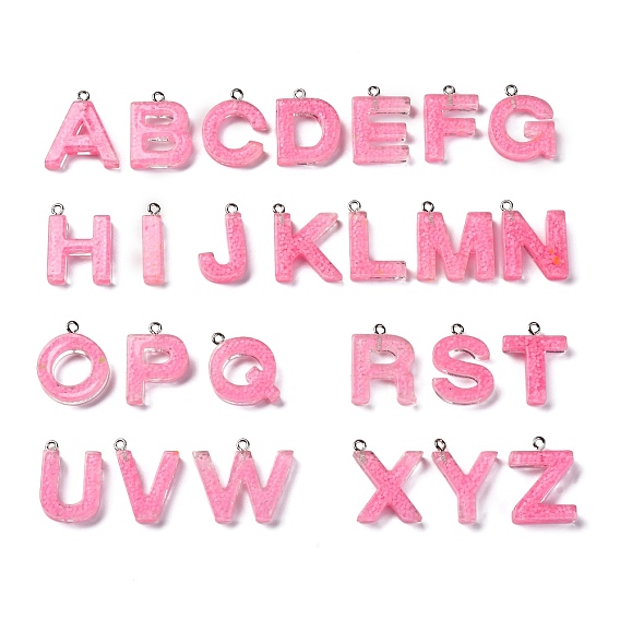 Светящиеся подвески смолы, светится в темноте, с платиновым покрытием петли, буквы