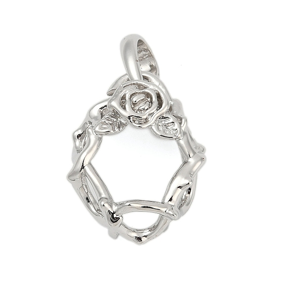 Сеттинги для кулона (кабошонов), латунь , настройки открытой спины, ромб