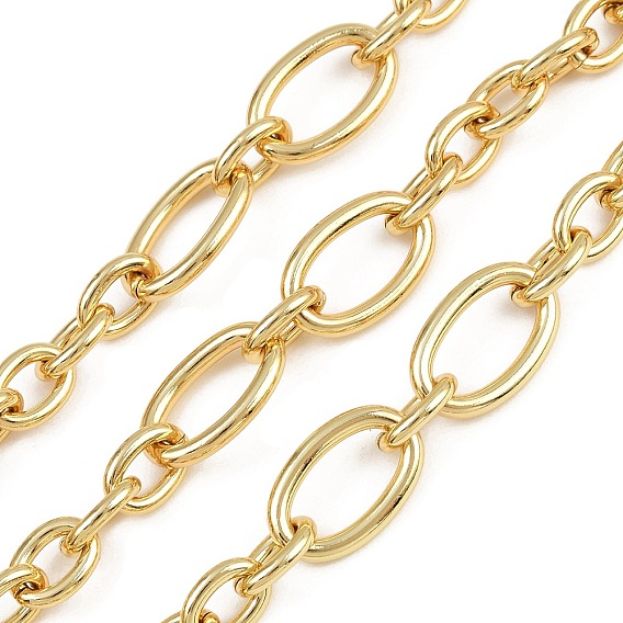 Латунь Figaro цепи, овальные, с катушкой, несварные, без свинца и без кадмия, долговечный, без свинца, без никеля и без кадмия