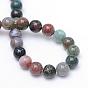 Round Natural Indian Agate Bead Strands