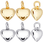 10 шт. 2 цвета латунные подвески, долговечный, с целью перехода в кольце, сердце