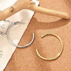 304 простые тонкие браслеты-манжеты из нержавеющей стали