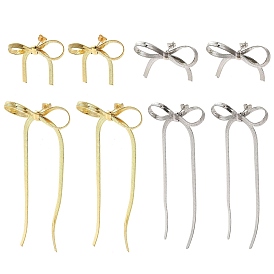 Brass Stud Earrings, Bowknot
