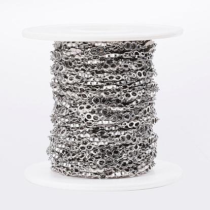 Ion Plating(IP) 304 Stainless Steel Infinity Link Chains, Soldered, with Spool