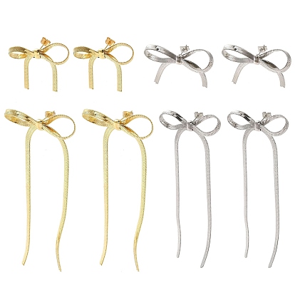 Латунь серьги, бантом