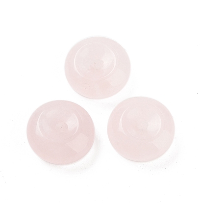 Naturel a augmenté perles de quartz, rondelle