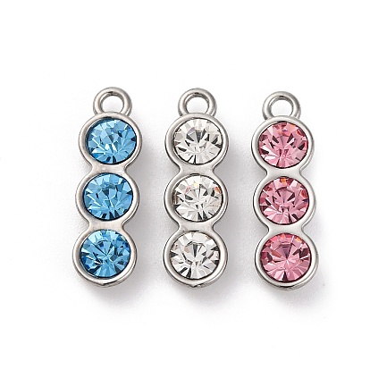 304 подвески из нержавеющей стали, со стеклом, граненые, горох