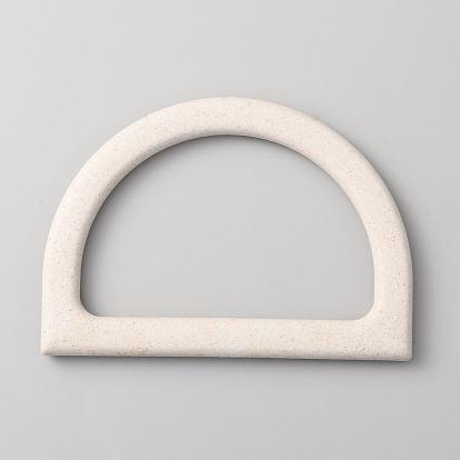 Asas de plástico con forma de D que imitan la madera para bolsas, para accesorios de reemplazo de bolsas