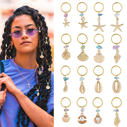 32 шт. 16 инструменты для укладки волос из стильного сплава, с кольца прыжок железа, разнообразные