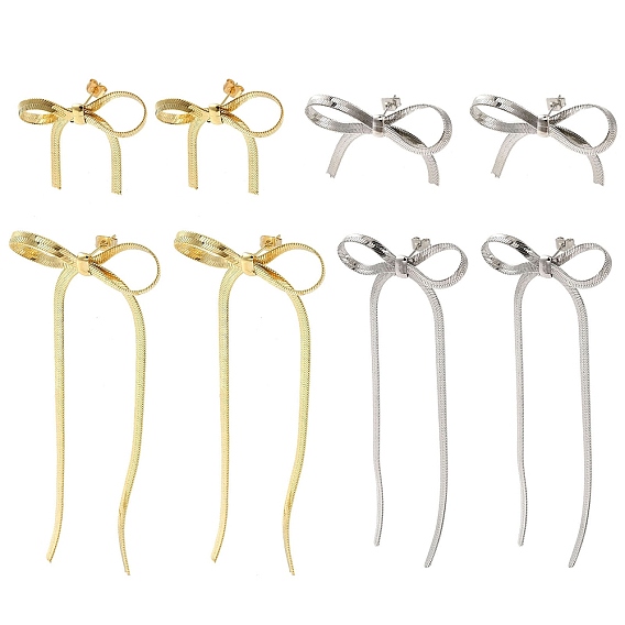 Латунь серьги, бантом