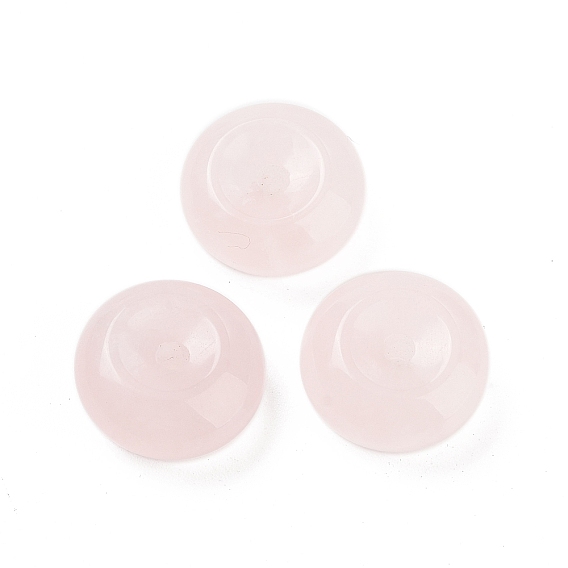 Naturel a augmenté perles de quartz, rondelle