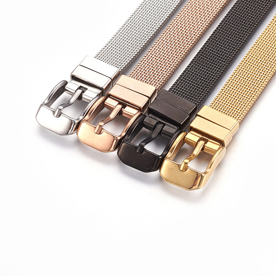 304 Stainless Steel Watch Bands, Watch Belt Fit Slide Charms
