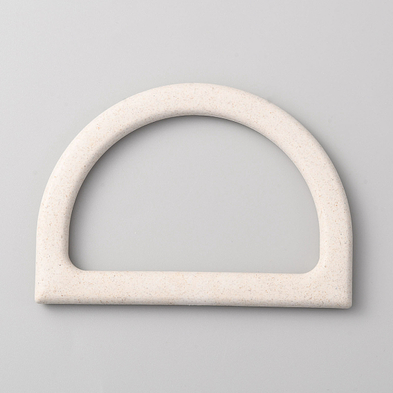 D Shaped Plastic Imitation Wood Bag Handles, for Bag Replacement Accessories
