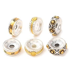 Alloy Beads, Flat Round, Lead Free & Cadmium Free, Long-Lasting Plated, Rack Plating