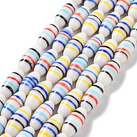 Abalorios de colores vario hechos a mano, oval