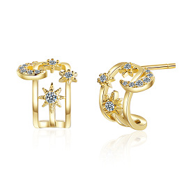 Half Moon Earrings - Fashionable, Elegant, Minimalist Jewelry Earrings.