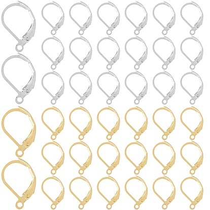 2 цвета 304 фурнитура для сережек с застежкой-ангуляркой из нержавеющей стали, с петлей