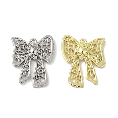 Crémaillère pendentifs en alliage placage, sans cadmium et sans nickel et sans plomb, bowknot