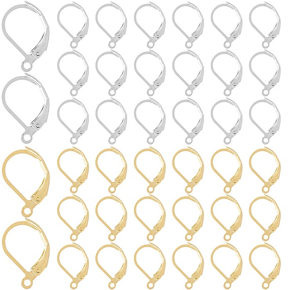 2 цвета 304 фурнитура для сережек с застежкой-ангуляркой из нержавеющей стали, с петлей