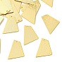 SHEGRACE Brass Pendants, Trapezoid Charms, Stamping Blank Tag, Brushed Finish, Cadmium Free & Lead Free & Nickel Free