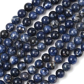 Круглый природных содалит бисер пряди