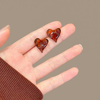 Смола серьги, сердце