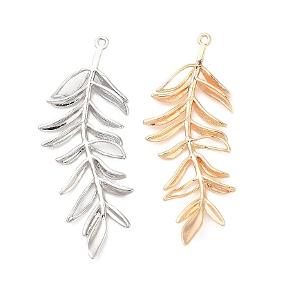 Латунные подвески, без кадмия, без никеля и без свинца, лиственные ветки прелести