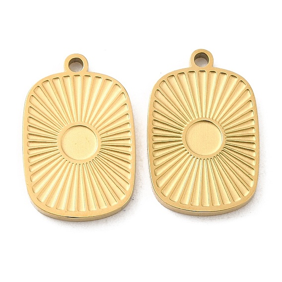 Ионное покрытие (ip) 316l хирургическая подвеска из нержавеющей стали с настройками кабошона, без никеля , прямоугольные