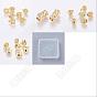 24Pcs 4 Style Brass Tube Bails, Loop Bails, Long-Lasting Plated, Column & Tube & Barrel