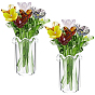 2 sacs 22 pièces de décorations artisanales en verre filé pour fleurs et vases, pour la décoration de bureau à domicile