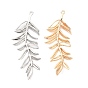 Латунные подвески, без кадмия, без никеля и без свинца, лиственные ветки прелести