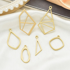 Fashion sub-golden alloy triangle drop-shaped pendant handmade diy homemade earrings hair accessories material accessories