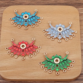 Alloy Enamel Chandelier Component Links, Flower