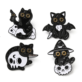 Cat Enamel Pin, Alloy Brooch for Backpack Clothes