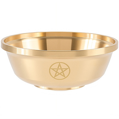 Brass Offering Bowl for Altar Meditation, Round