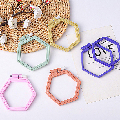 ABS Plastic Cross Stitch Embroidery Hoops, Embroidered Display Frame, Sewing Tools Accessory