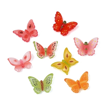 Непрозрачные кабошоны из смолы, плодоядная бабочка